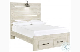 Cambeck Whitewash Full Panel Storage Bed