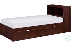 Rowe Dark Cherry Twin Bookcase Platform Bed With Twin Trundle