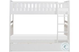 Galen White Twin Over Twin Bunk Bed With Twin Trundle
