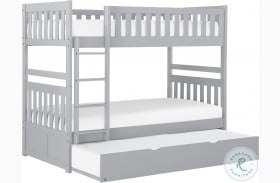 Orion Gray Twin Over Twin Bunk Bed With Twin Trundle