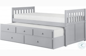 Orion Grey Twin Storage Trundle Bed