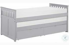 Orion Gray Twin Over Twin Storage Bed