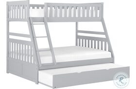 Orion Gray Twin Over Full Bunk Bed With Twin Trundle