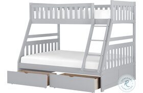 Orion Gray Twin Over Full Bunk Bed With Storage Boxes