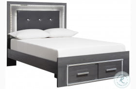 Lodanna Gray Upholstered Panel Storage Bed