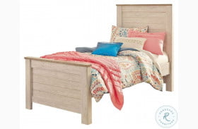 Willowton Whitewash Youth Panel Bed