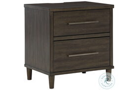 Wittland Brown Two Drawer Nightstand