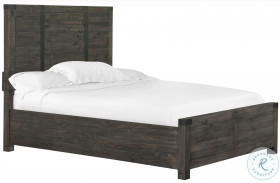 Abington Weathered Charcoal Finish Panel Bed