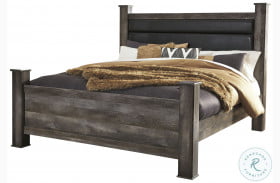 Wynnlow Gray King Upholstered Poster Bed