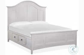 Heron Cove Chalk White Queen Arched Storage Bed