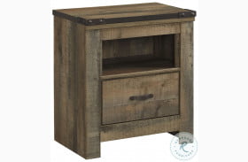 Trinell Brown Drawer Nightstand