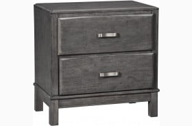 Caitbrook Gray Two Drawer Nightstand
