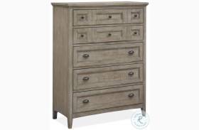 Paxton Place Dovetail Grey 5 Drawer Chest
