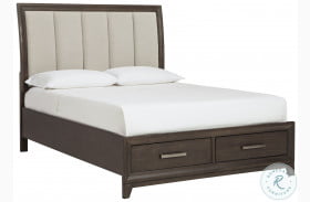 Brueban Chestnut Brown Panel Storage Bed