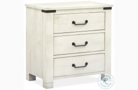 Chesters Mill Alabaster And Aged Iron Drawer Nightstand
