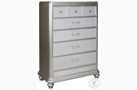 Coralayne Silver 5 Drawer Chest