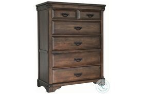 Aspen Village Lightly Distressed Toasted Mahogany Chest