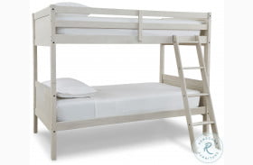 Robbinsdale Antique White Twin Over Twin Bunk Bed With Ladder