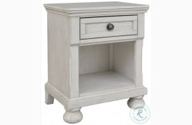 Robbinsdale Antique White One Drawer Nightstand