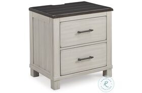 Darborn Gray And Brown Nightstand