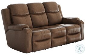 Marvel Hickory Reclining Sofa with Power Headrest