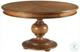 Berkshire Hillcrest Cognac Extendable Round Dining Table