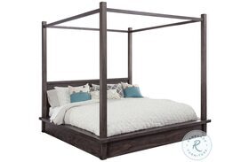 Candid Distressed Poster Canopy Bed
