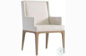 Modulum White Upholstered Arm Chair