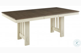 Bremerton Saddle Dust Oyster 78" Extendable Trestle Dining Table