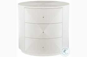 Axiom Linear White Round Chairside Table