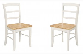 Dining Essentials White/Natural Madrid Side Chair Set of 2
