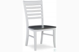 Cosmopolitan White and Gray Roma Dining Chair Set of 2