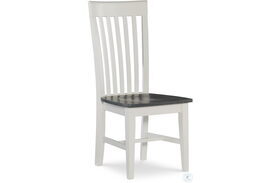 Cosmopolitan Gray and White Tall Mission Dining Chair Set of 2