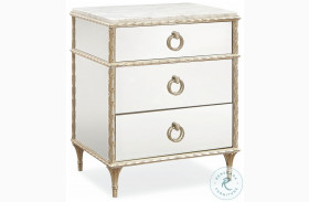 Fontainebleau Aglow And creme De La creme 3 Drawer Nightstand