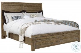 Soho Natural Wood Panel Bed