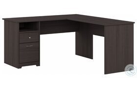 Cabot Heather Gray 60" L Shaped Computer Desk with Drawer