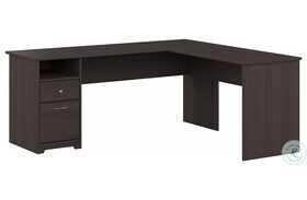 Cabot Heather Gray 72" L Shaped Computer Desk with Drawer