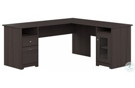 Cabot Heather Gray 72" L Shaped Computer Desk with Storage