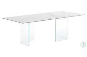 Miami White And Clear Dining Table