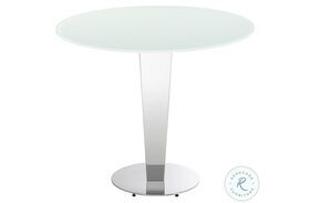 Enzo White Glass Counter Height Dining Table