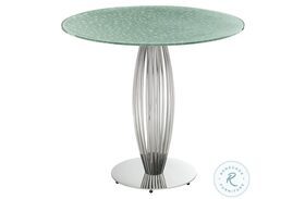 Tasso Silver Rain Drops Counter Height Dining Table