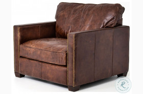 Larkin Cigar Leather Club Chair