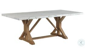 Liam White And Natural Rectangular Dining Table