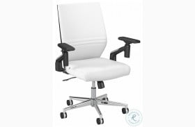 Laguna White Mid Back Adjustable Office Chair