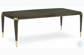 All Trimmed Out Whisper Of Gold And Charcoal anigre Extendable Dining Table