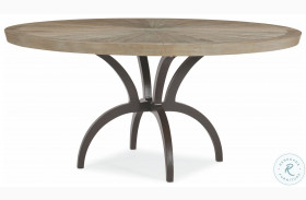 Rough And Ready Ash Driftwood And Chocolate Bronze 54" Round Dining Table