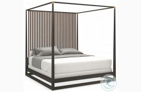 Pinstripe Poster Canopy Bed