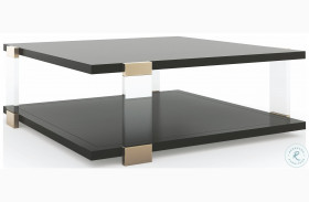 I'Ll Take The Corner Table Tuxedo Black And Whisper Of Gold Cocktail Table