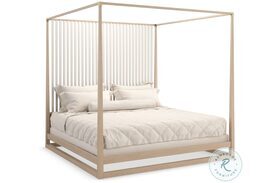 Pinstripe Canopy Bed