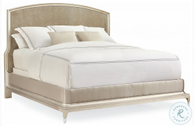 Rise To The Occasion Soft Silver Leaf King Upholstered Panel Bed